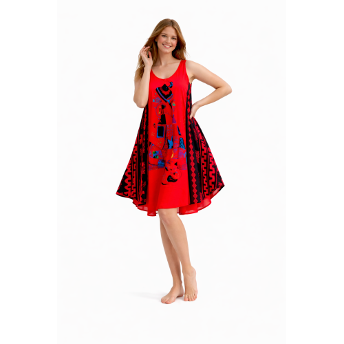 Rayon Umbrella Dress for Women | All Over Printed Flared Dress | Soft & Breathable Fabric | Casual & Festive Wear | Free Size | Affordable Fashion