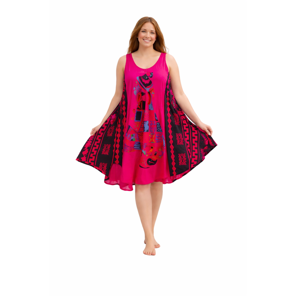 Rayon Umbrella Dress for Women | All Over Printed Flared Dress | Soft & Breathable Fabric | Casual & Festive Wear | Free Size | Affordable Fashion