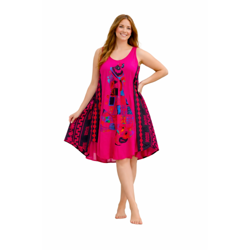 Rayon Umbrella Dress for Women | All Over Printed Flared Dress | Soft & Breathable Fabric | Casual & Festive Wear | Free Size | Affordable Fashion