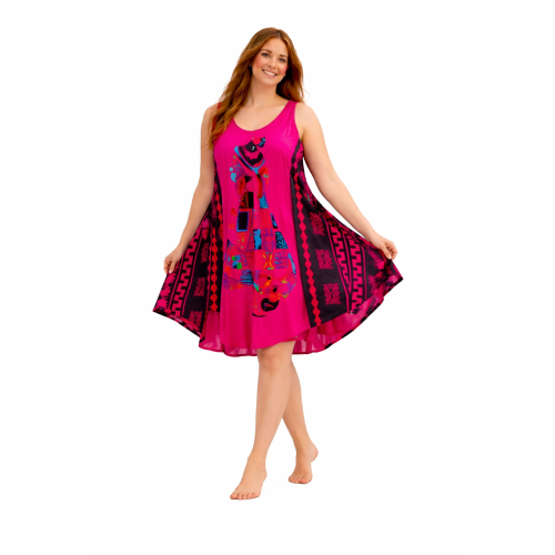 Rayon Umbrella Dress for Women | All Over Printed Flared Dress | Soft & Breathable Fabric | Casual & Festive Wear | Free Size | Affordable Fashion