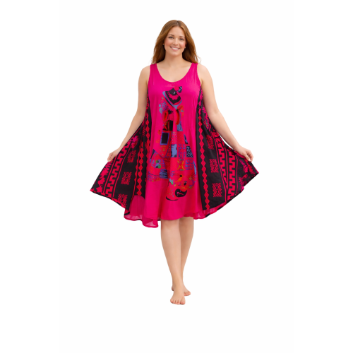 Rayon Umbrella Dress for Women | All Over Printed Flared Dress | Soft & Breathable Fabric | Casual & Festive Wear | Free Size | Affordable Fashion