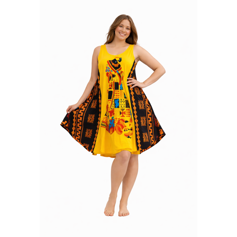Rayon Umbrella Dress for Women | All Over Printed Flared Dress | Soft & Breathable Fabric | Casual & Festive Wear | Free Size | Affordable Fashion