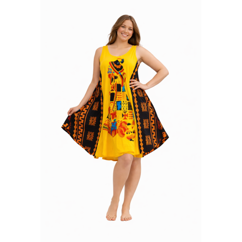 Rayon Umbrella Dress for Women | All Over Printed Flared Dress | Soft & Breathable Fabric | Casual & Festive Wear | Free Size | Affordable Fashion