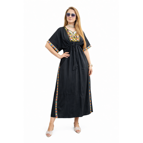 Women’s Peacock Design Long Kaftan | Elegant Flowy Fit | All Shades Available | Comfortable Ethnic Wear