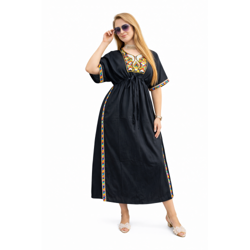 Women’s Peacock Design Long Kaftan | Elegant Flowy Fit | All Shades Available | Comfortable Ethnic Wear