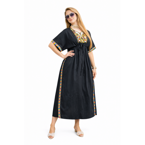 Women’s Peacock Design Long Kaftan | Elegant Flowy Fit | All Shades Available | Comfortable Ethnic Wear