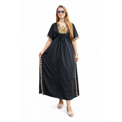 Women’s Peacock Design Long Kaftan | Elegant Flowy Fit | All Shades Available | Comfortable Ethnic Wear