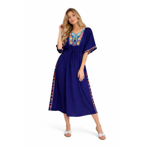 Women’s Peacock Design Long Kaftan | Elegant Flowy Fit | All Shades Available | Comfortable Ethnic Wear