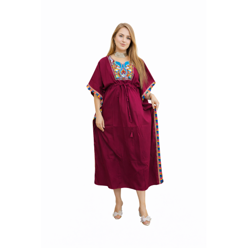 Women’s Peacock Design Long Kaftan | Elegant Flowy Fit | All Shades Available | Comfortable Ethnic Wear
