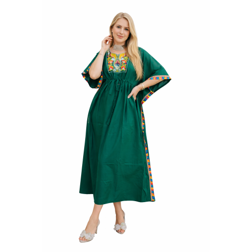 Women’s Peacock Design Long Kaftan | Elegant Flowy Fit | All Shades Available | Comfortable Ethnic Wear