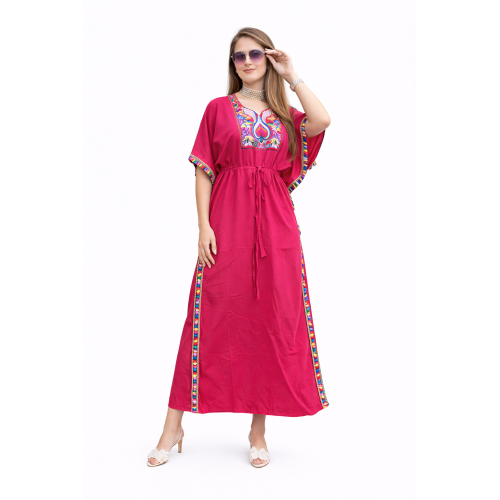 Women’s Peacock Design Long Kaftan | Elegant Flowy Fit | All Shades Available | Comfortable Ethnic Wear