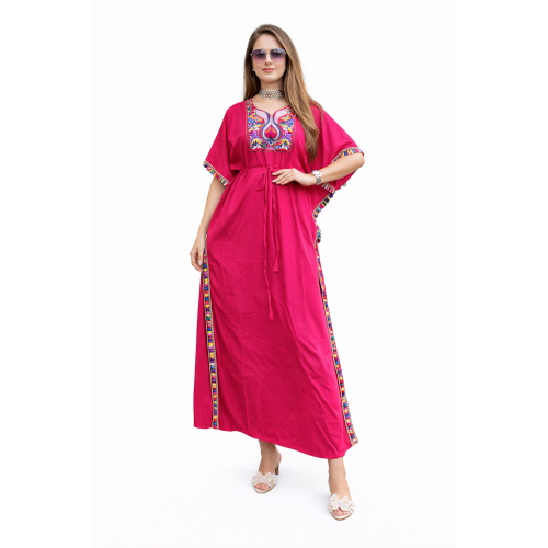 Women’s Peacock Design Long Kaftan | Elegant Flowy Fit | All Shades Available | Comfortable Ethnic Wear