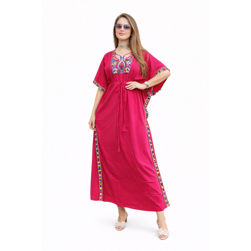 Women’s Peacock Design Long Kaftan | Elegant Flowy Fit | All Shades Available | Comfortable Ethnic Wear