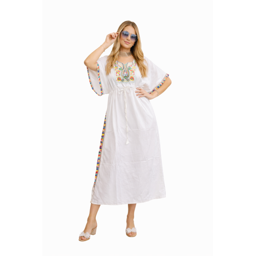 Women’s Peacock Design Long Kaftan | Elegant Flowy Fit | All Shades Available | Comfortable Ethnic Wear