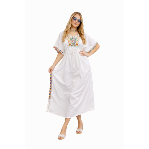 Women’s Peacock Design Long Kaftan | Elegant Flowy Fit | All Shades Available | Comfortable Ethnic Wear