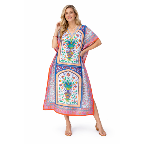Women’s Digital Print Long Kaftan Dress | Stylish Ethnic & Casual Wear | Soft Comfortable Fabric | Free Size | Perfect for Daily, Festive & Resort Wear