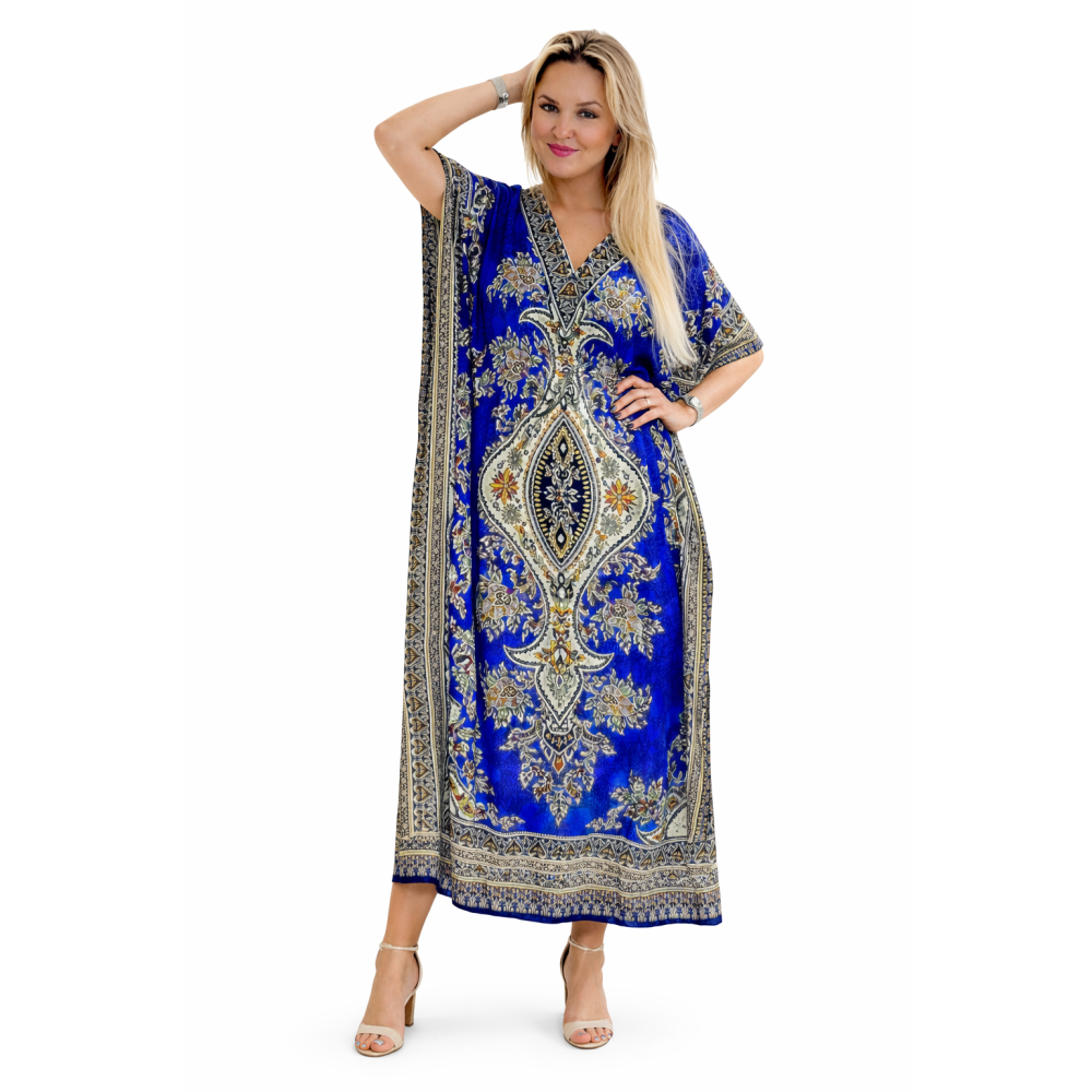 Women’s Long Kaftan Dress Stylish Casual, Party & Beach Wear