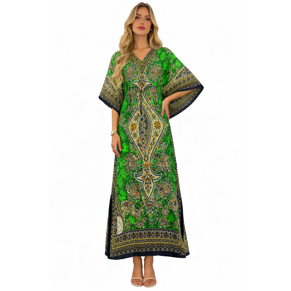 Women’s Long Kaftan Dress Stylish Casual, Party & Beach Wear