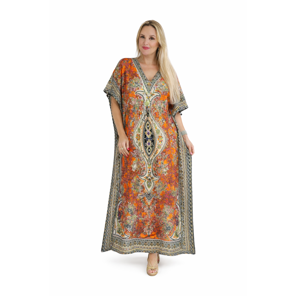 Women’s Long Kaftan Dress Stylish Casual, Party & Beach Wear