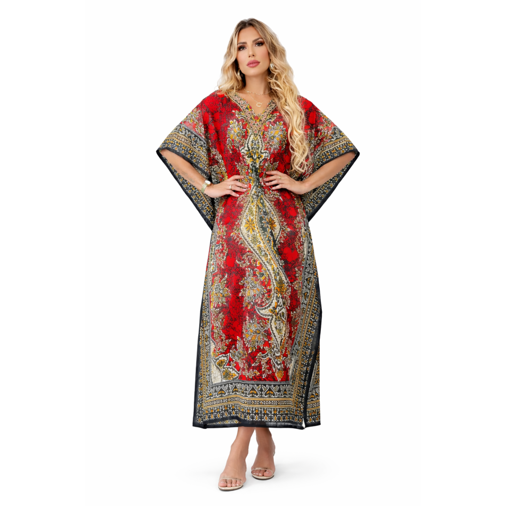 Women’s Long Kaftan Dress Stylish Casual, Party & Beach Wear