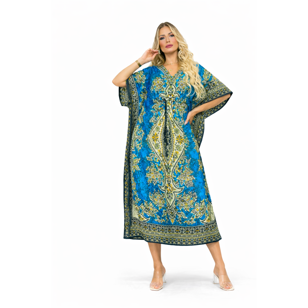 Women’s Long Kaftan Dress Stylish Casual, Party & Beach Wear