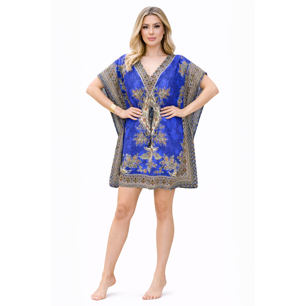 Women’s Short Kaftan Dress Stylish Casual, Party & Beach Wear