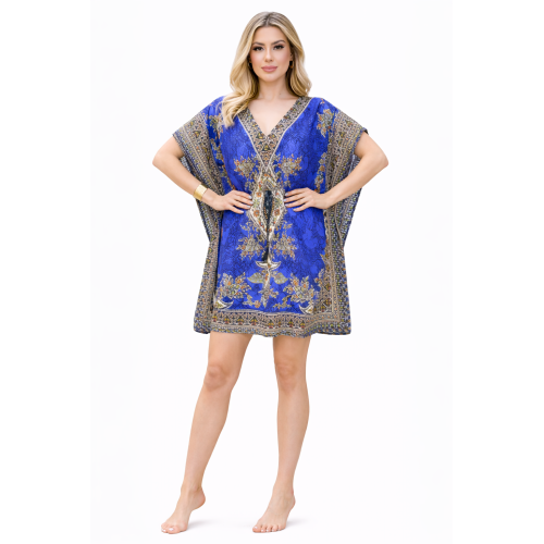 Women’s Short Kaftan Dress Stylish Casual, Party & Beach Wear