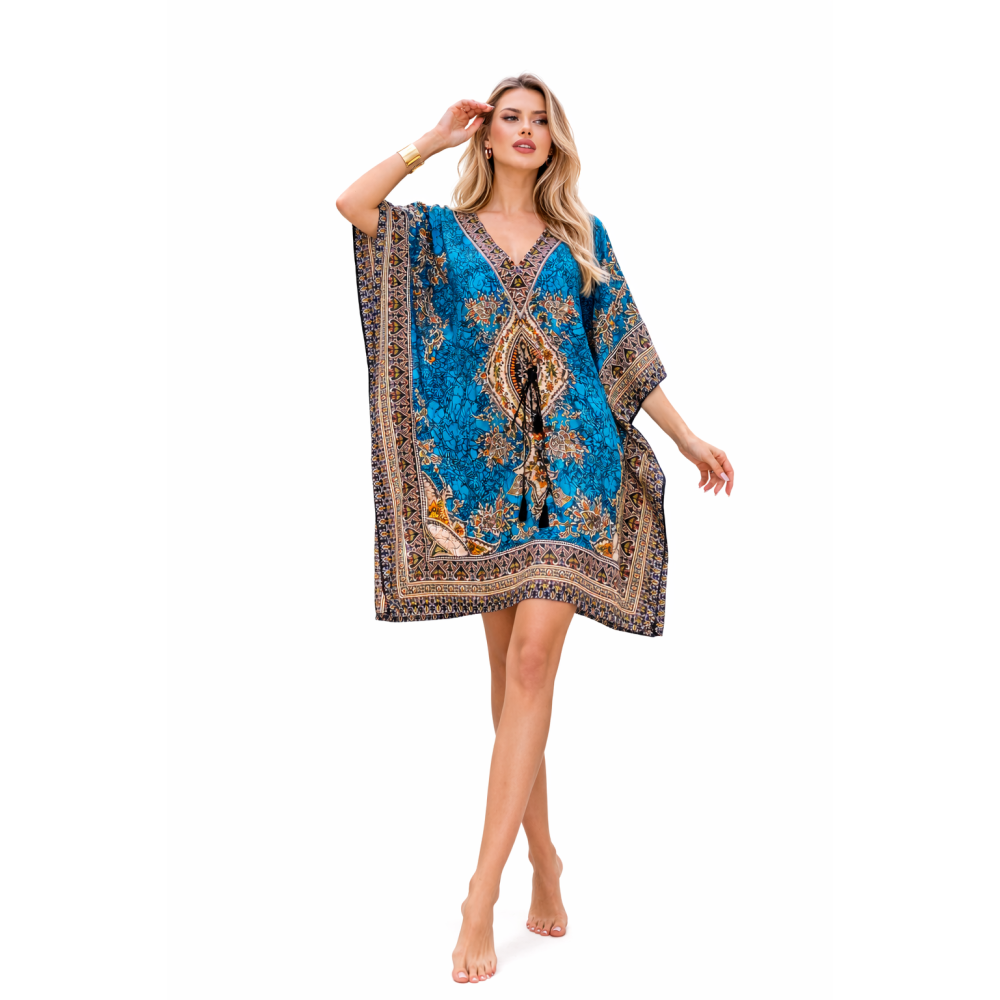 Women’s Short Kaftan Dress Stylish Casual, Party & Beach Wear
