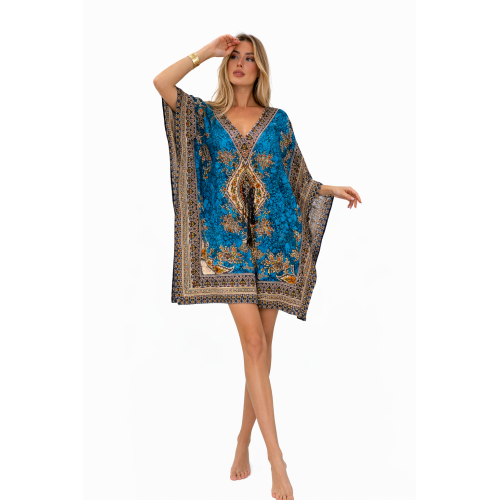 Women’s Short Kaftan Dress Stylish Casual, Party & Beach Wear