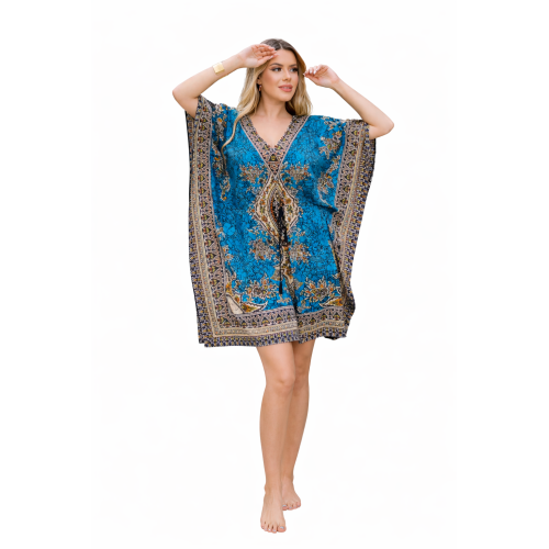 Women’s Short Kaftan Dress Stylish Casual, Party & Beach Wear
