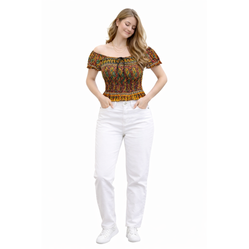Women Rayon Crepe Bagru Print Top | Ethnic Casual Wear Co-Ord | Lightweight Summer Outfit