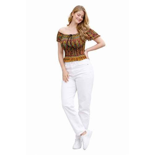 Women Rayon Crepe Bagru Print Top | Ethnic Casual Wear Co-Ord | Lightweight Summer Outfit