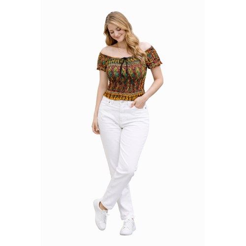 Women Rayon Crepe Bagru Print Top | Ethnic Casual Wear Co-Ord | Lightweight Summer Outfit