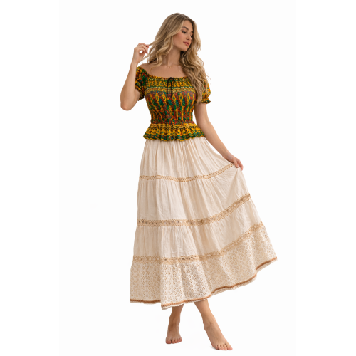 Women Rayon Crepe Bagru Print Top | Ethnic Casual Wear Co-Ord | Lightweight Summer Outfit