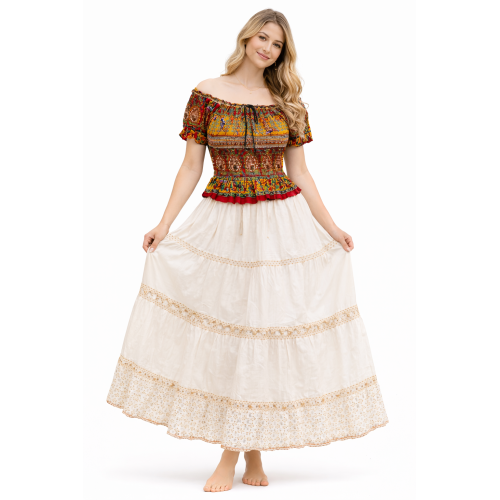 Women Rayon Crepe Bagru Print Top | Ethnic Casual Wear Co-Ord | Lightweight Summer Outfit