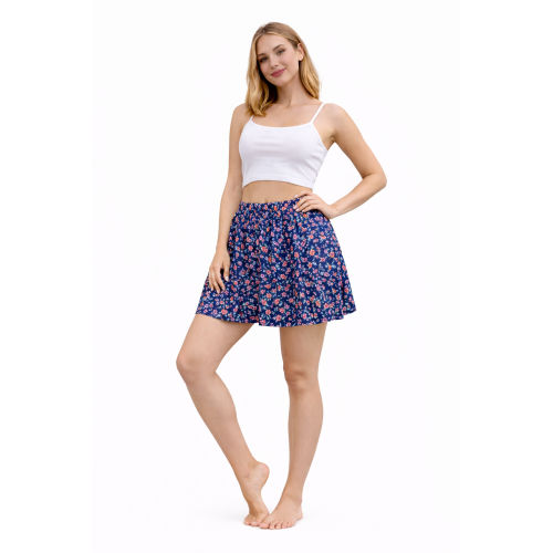 Short Rayon Skirt for Women | Stretchable Fabric with Inner Divider Lining | Comfortable Casual & Daily Wear Skirt | Free Size | Lightweight & Soft