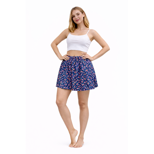 Short Rayon Skirt for Women | Stretchable Fabric with Inner Divider Lining | Comfortable Casual & Daily Wear Skirt | Free Size | Lightweight & Soft