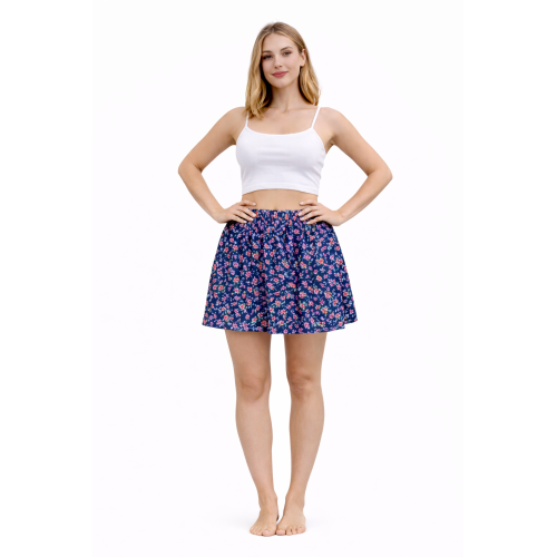 Short Rayon Skirt for Women | Stretchable Fabric with Inner Divider Lining | Comfortable Casual & Daily Wear Skirt | Free Size | Lightweight & Soft