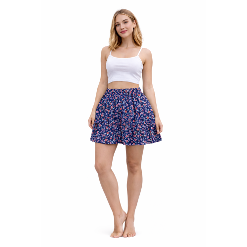 Short Rayon Skirt for Women | Stretchable Fabric with Inner Divider Lining | Comfortable Casual & Daily Wear Skirt | Free Size | Lightweight & Soft