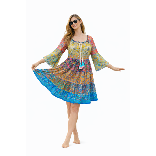 Kasturi Silk Dress for Women | Free Size Ethnic Wear | Soft & Lightweight Silk Fabric | Stylish Traditional Look