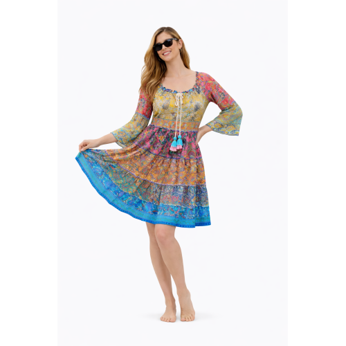 Kasturi Silk Dress for Women | Free Size Ethnic Wear | Soft & Lightweight Silk Fabric | Stylish Traditional Look