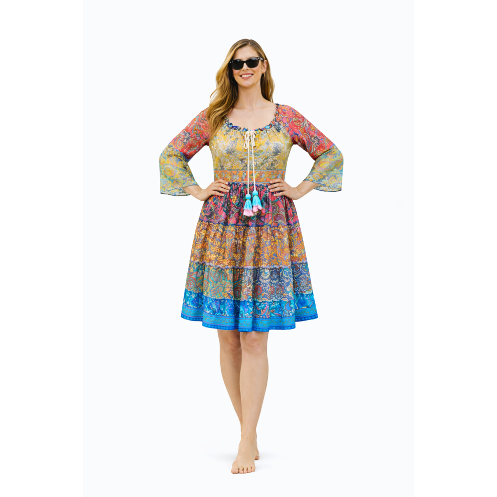 Kasturi Silk Dress for Women | Free Size Ethnic Wear | Soft & Lightweight Silk Fabric | Stylish Traditional Look