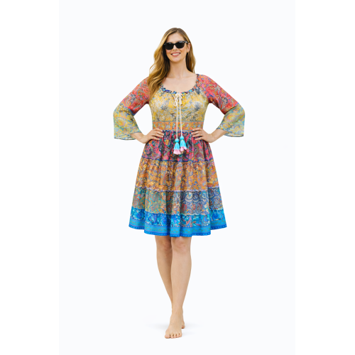 Kasturi Silk Dress for Women | Free Size Ethnic Wear | Soft & Lightweight Silk Fabric | Stylish Traditional Look