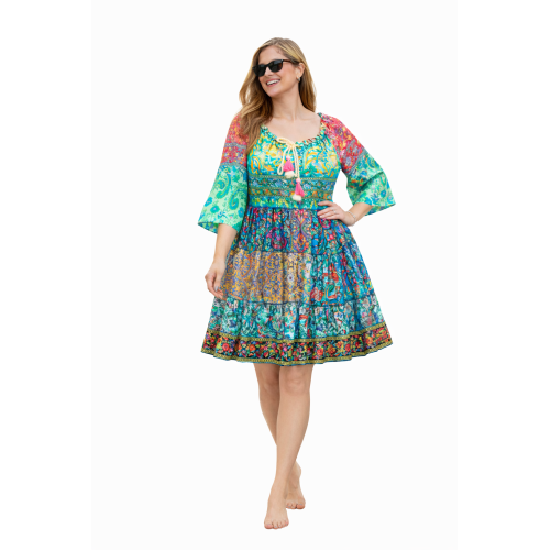 Kasturi Silk Dress for Women | Free Size Ethnic Wear | Soft & Lightweight Silk Fabric | Stylish Traditional Look