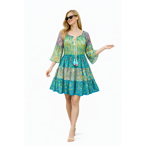 Kasturi Silk Dress for Women | Free Size Ethnic Wear | Soft & Lightweight Silk Fabric | Stylish Traditional Look