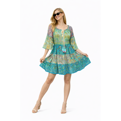 Kasturi Silk Dress for Women | Free Size Ethnic Wear | Soft & Lightweight Silk Fabric | Stylish Traditional Look