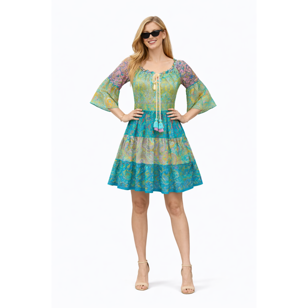 Kasturi Silk Dress for Women | Free Size Ethnic Wear | Soft & Lightweight Silk Fabric | Stylish Traditional Look
