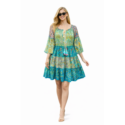 Kasturi Silk Dress for Women | Free Size Ethnic Wear | Soft & Lightweight Silk Fabric | Stylish Traditional Look
