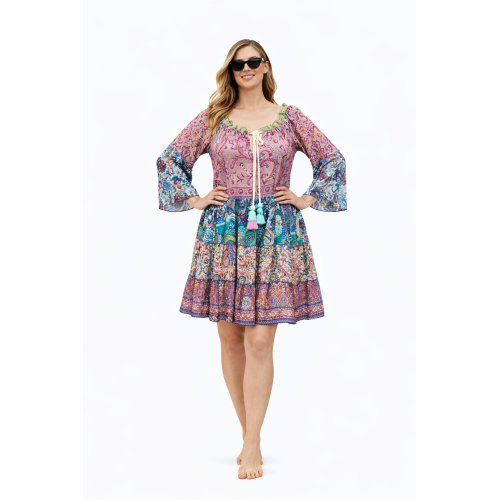 Kasturi Silk Dress for Women | Free Size Ethnic Wear | Soft & Lightweight Silk Fabric | Stylish Traditional Look
