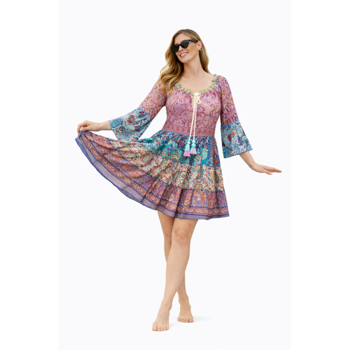 Kasturi Silk Dress for Women | Free Size Ethnic Wear | Soft & Lightweight Silk Fabric | Stylish Traditional Look